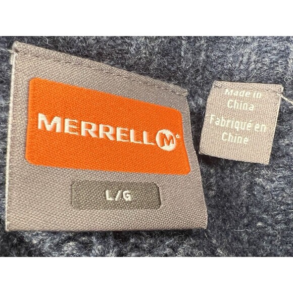 Merrell Sweater Men’s L Wool Blend Ribbed Full Zip Chunky Knit Cabincore Urban - Picture 12 of 14